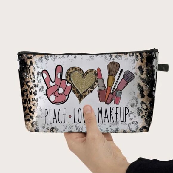 Cute Travel Size Leopard Pattern Cosmetic Bag - Picture 6 of 7